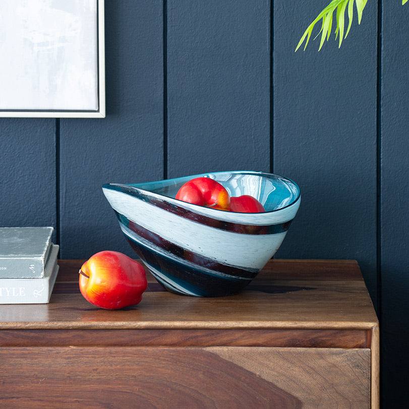 Enhabit Sandstorm Decorative Bowl Large - Blue Grey