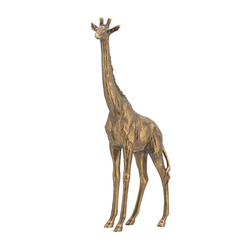 Enhabit Savannah Giraffe Decorative Sculpture Medium - Vintage Gold
