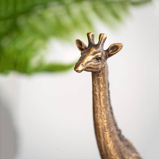 Enhabit Savannah Giraffe Decorative Sculpture Medium - Vintage Gold