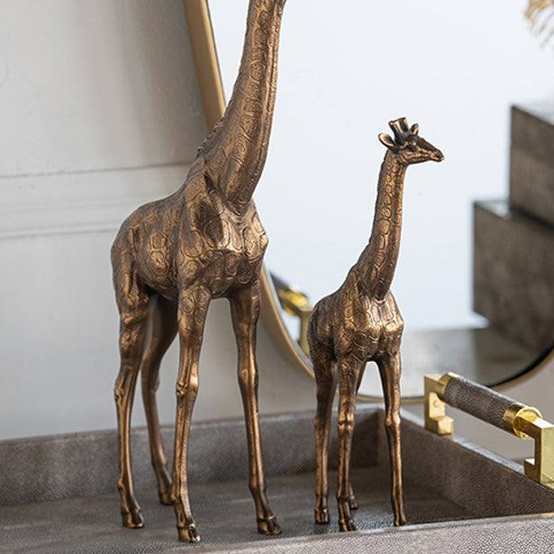 Enhabit Savannah Giraffe Decorative Sculpture Medium - Vintage Gold