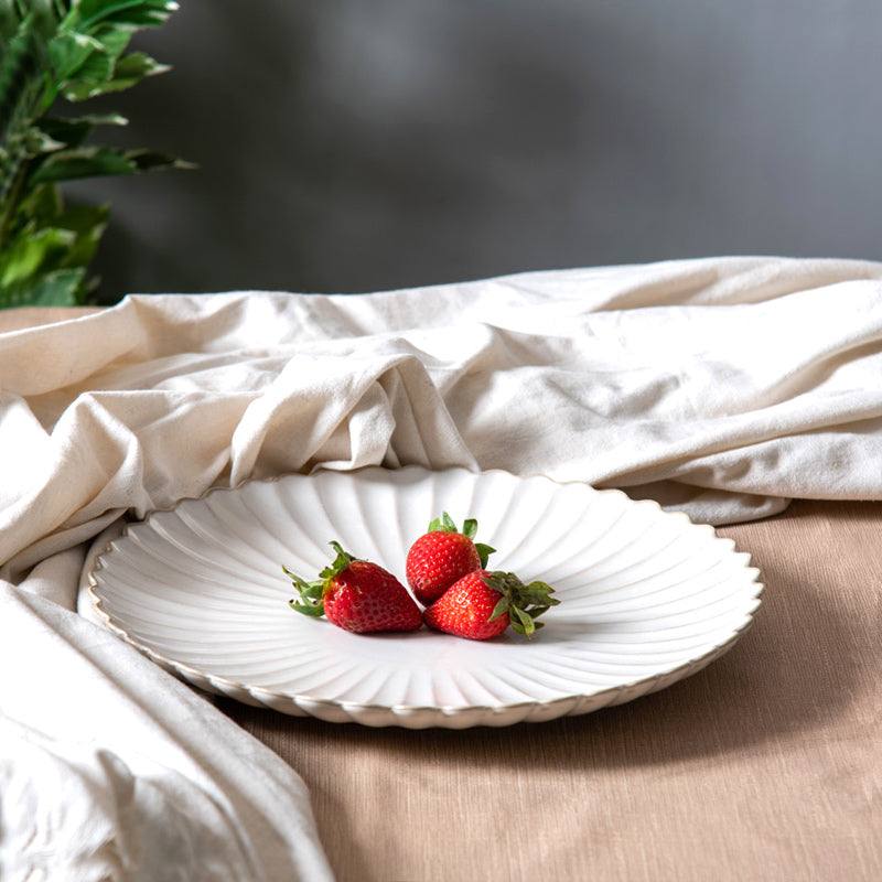 Enhabit Scallop Dinner Plate - Ivory