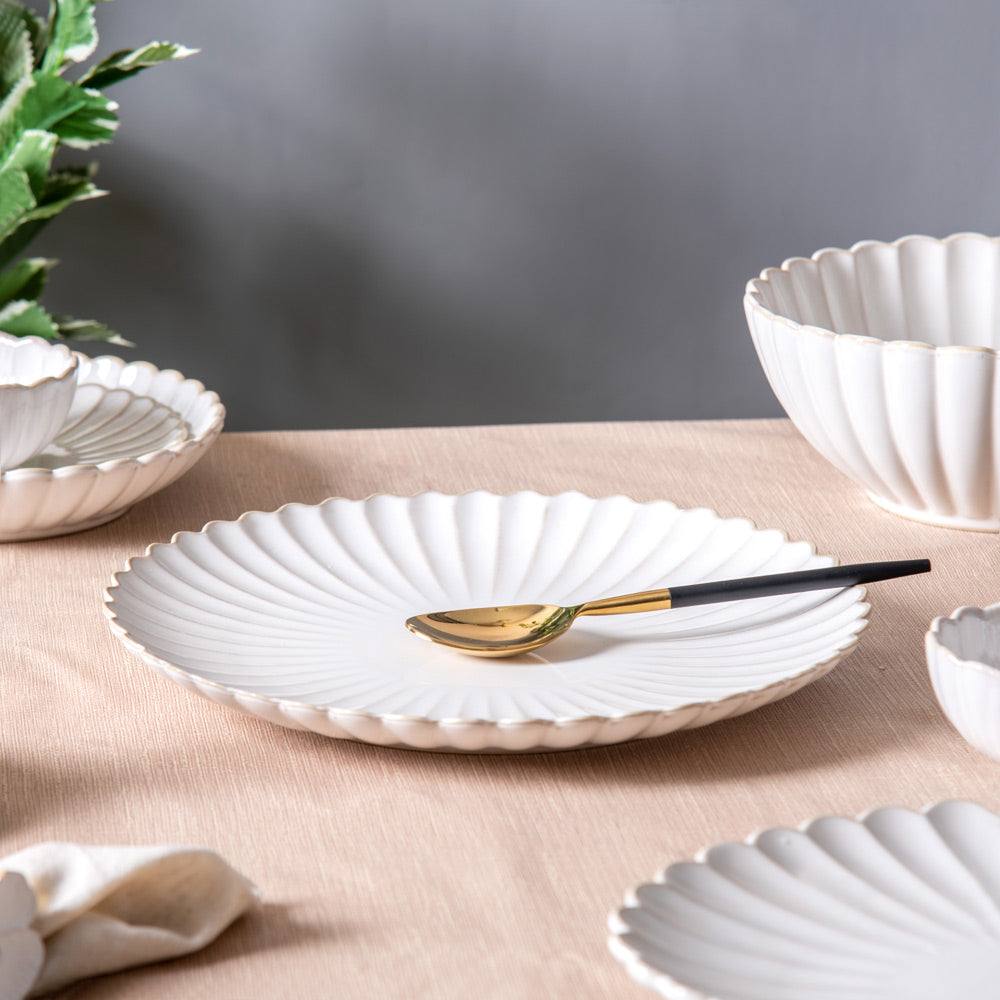 Enhabit Scallop Dinner Plate - Ivory