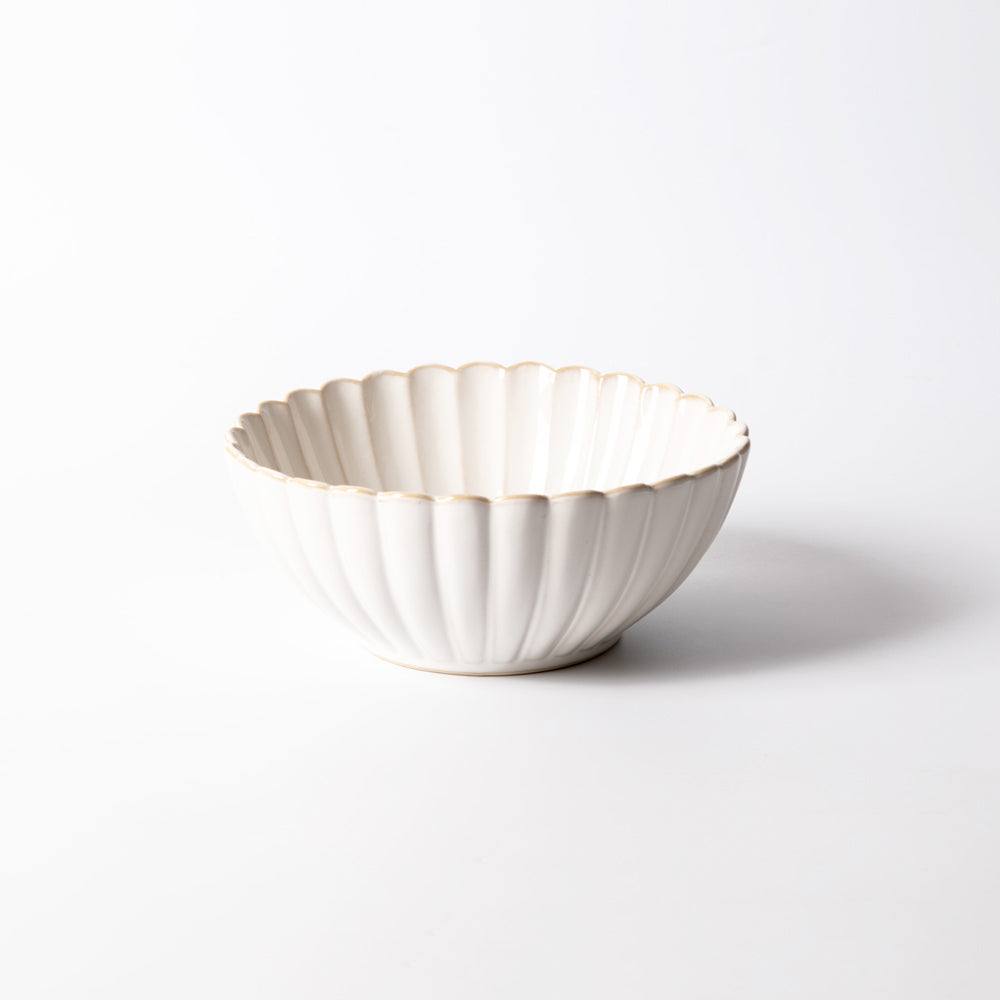 Enhabit Scallop Large Bowl - Ivory