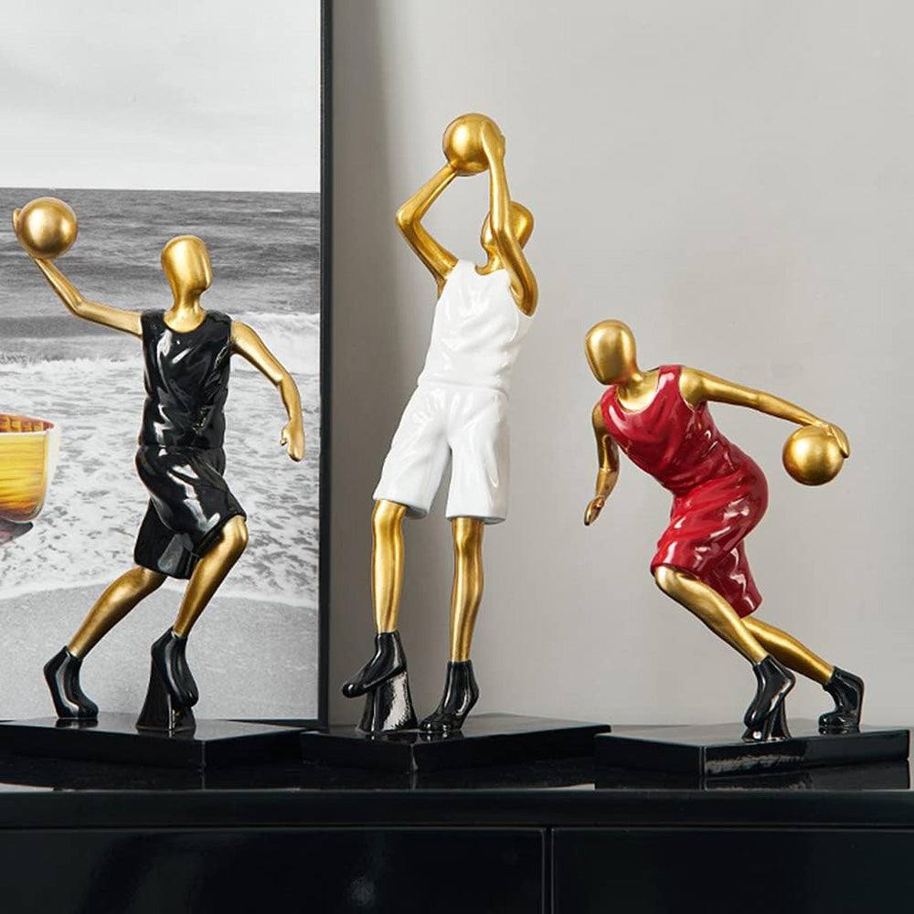 Enhabit Shooting Hoops Decorative Sculpture - White