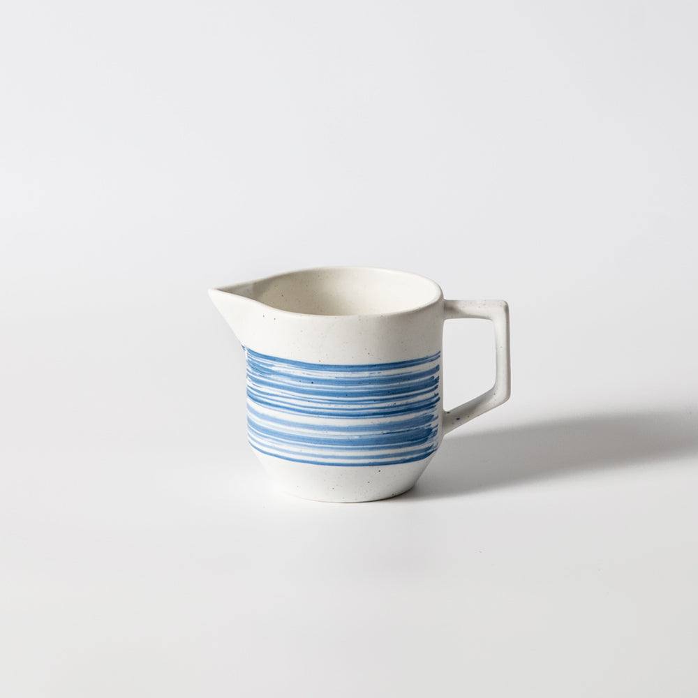 Enhabit Shore Ceramic Creamer - White & Blue