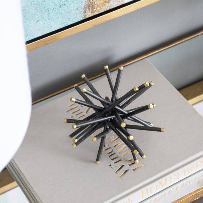 Enhabit Spiked Decorative Accents, Set of 3 - Black Gold