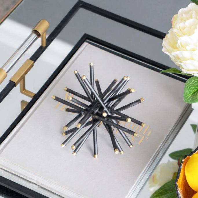 Enhabit Spiked Decorative Accents, Set of 3 - Black Gold