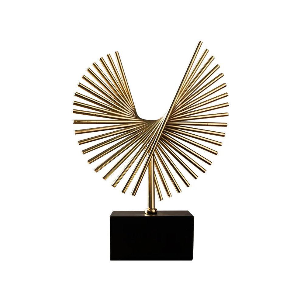 Enhabit Spiral Metal Decorative Sculpture Medium - Brass