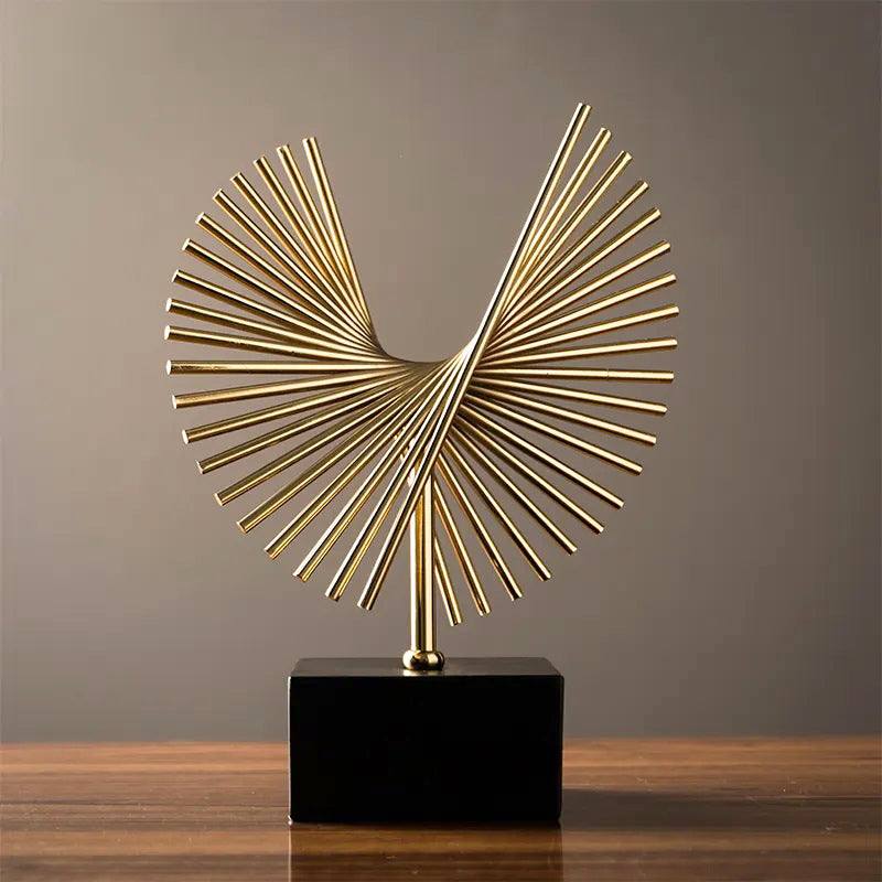 Enhabit Spiral Metal Decorative Sculpture Medium - Brass