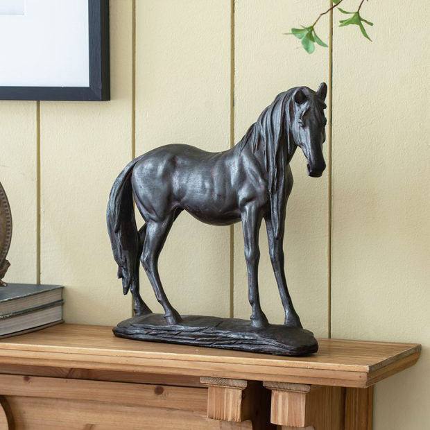 Enhabit Standing Horse Decorative Sculpture Large - Black