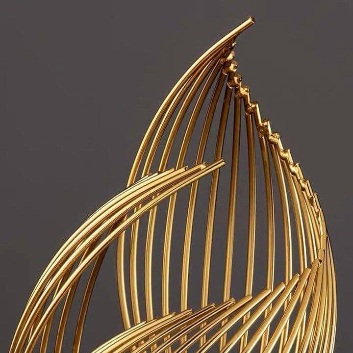 Enhabit Sway Metallic Sculpture - Black Gold