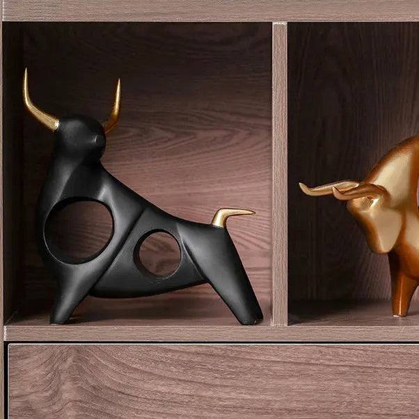 Enhabit Taurus Decorative Sculptures, Set of 2 - Black