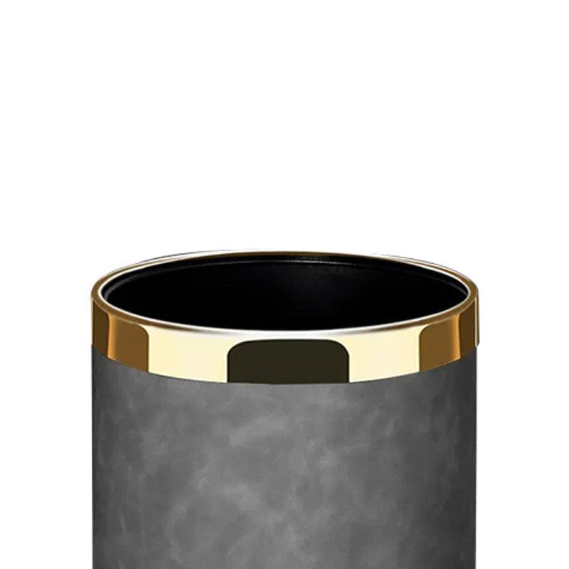 Enhabit Textured Waste Bin - Grey & Gold