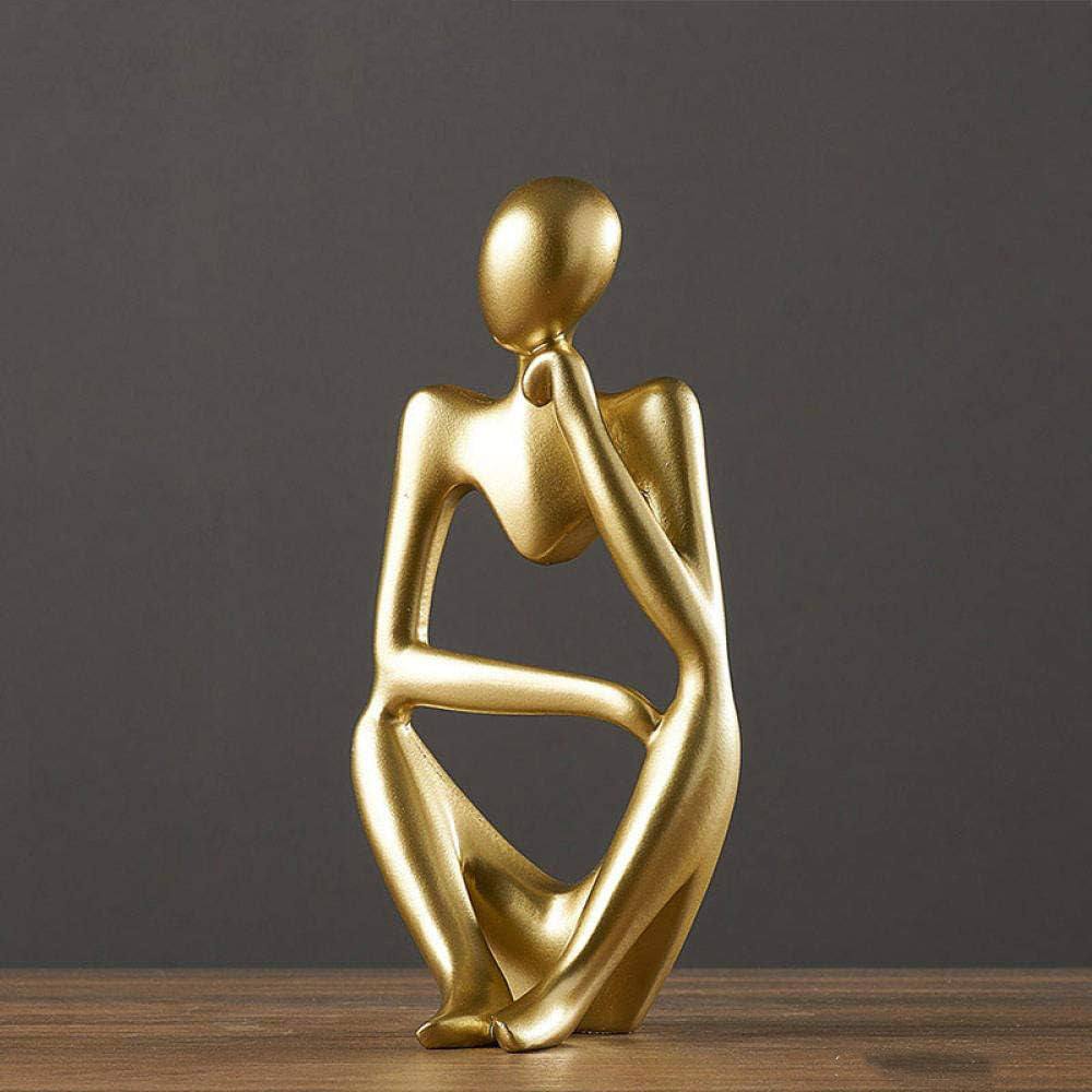 Enhabit The Thinker Decorative Sculpture - Gold