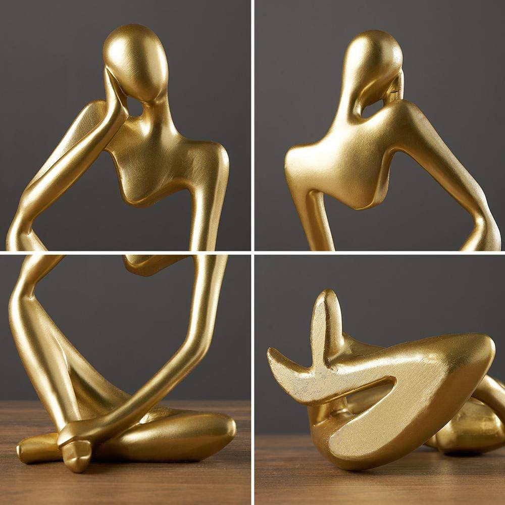 Enhabit The Thinker Decorative Sculpture - Gold