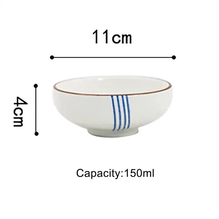 Enhabit Tide Ceramic Bowl - White & Blue