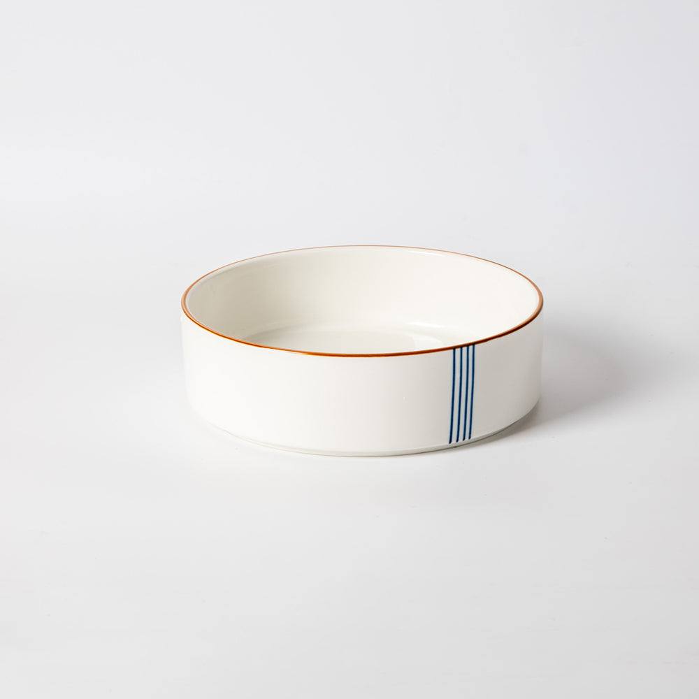 Enhabit Tide Serving Bowl - White & Blue