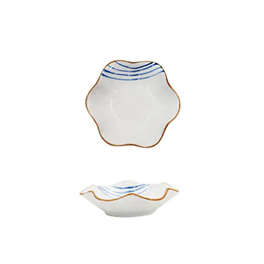 Enhabit Tide Small Dip Plate - White & Blue