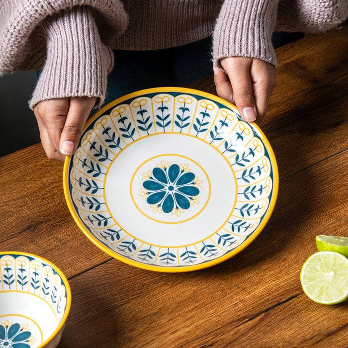 Enhabit Tuscan Floral Pasta Plate