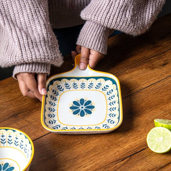 Enhabit Tuscan Floral Square Serving Pan