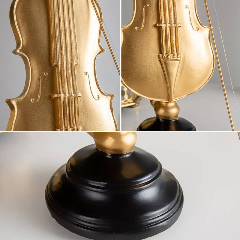 Enhabit Violin Decorative Accent - Gold