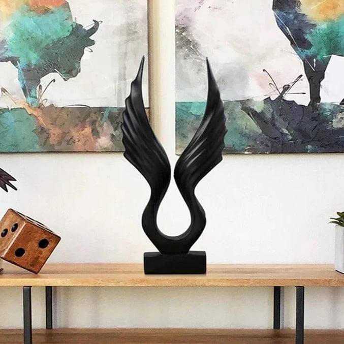 Enhabit Wings Decorative Sculpture - Black