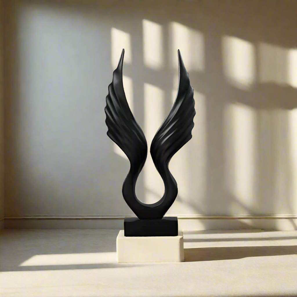 Wings Decorative Sculpture - Black