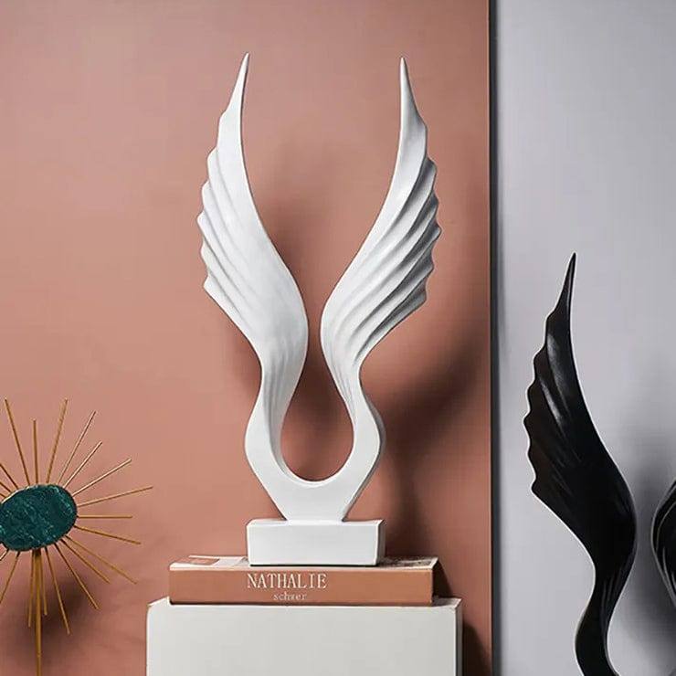 Enhabit Wings Decorative Sculpture - White