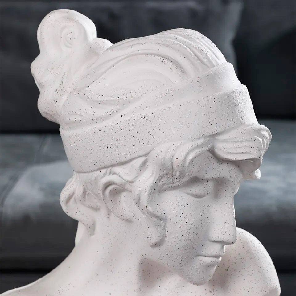 Enhabit Woman Bust Decorative Sculpture Large - Stone White