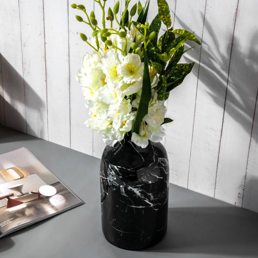 ESQ Living Alina Vase Medium - Black Marble