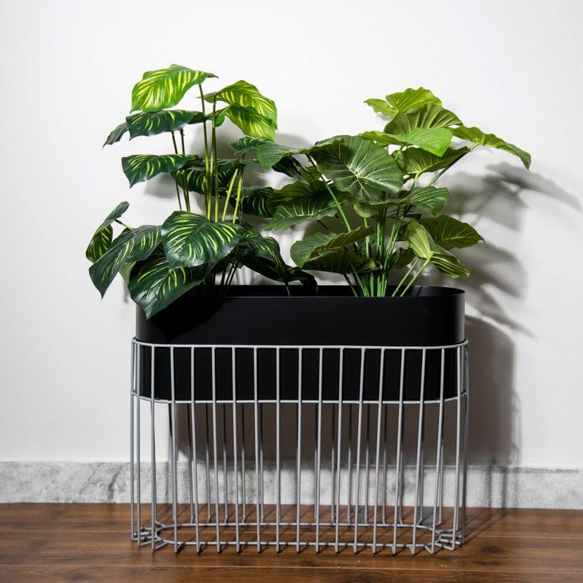 ESQ Living Arlo Indoor Metal Planter with Stand - Matte Black