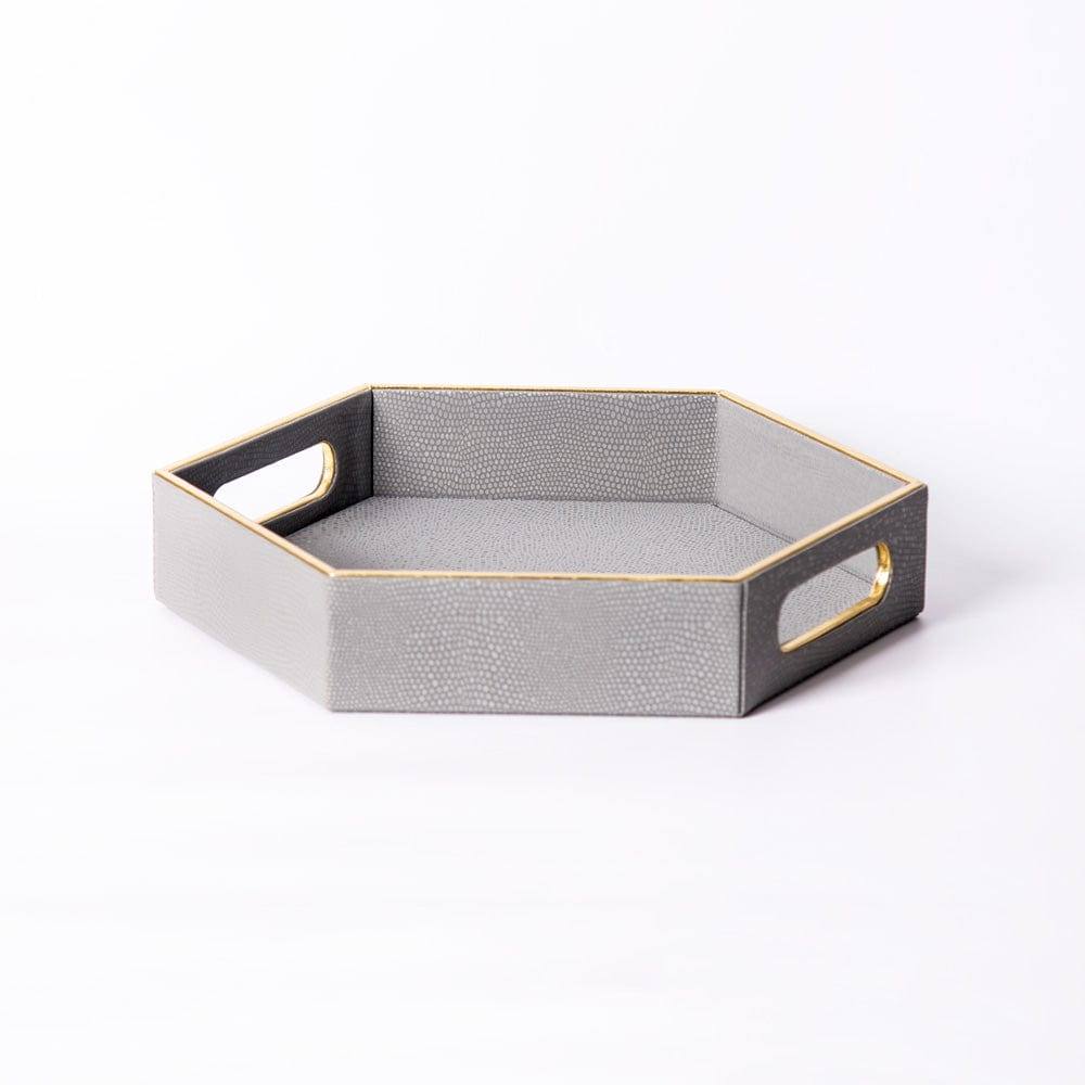 ESQ Living Barot Hexagon Tray - Grey