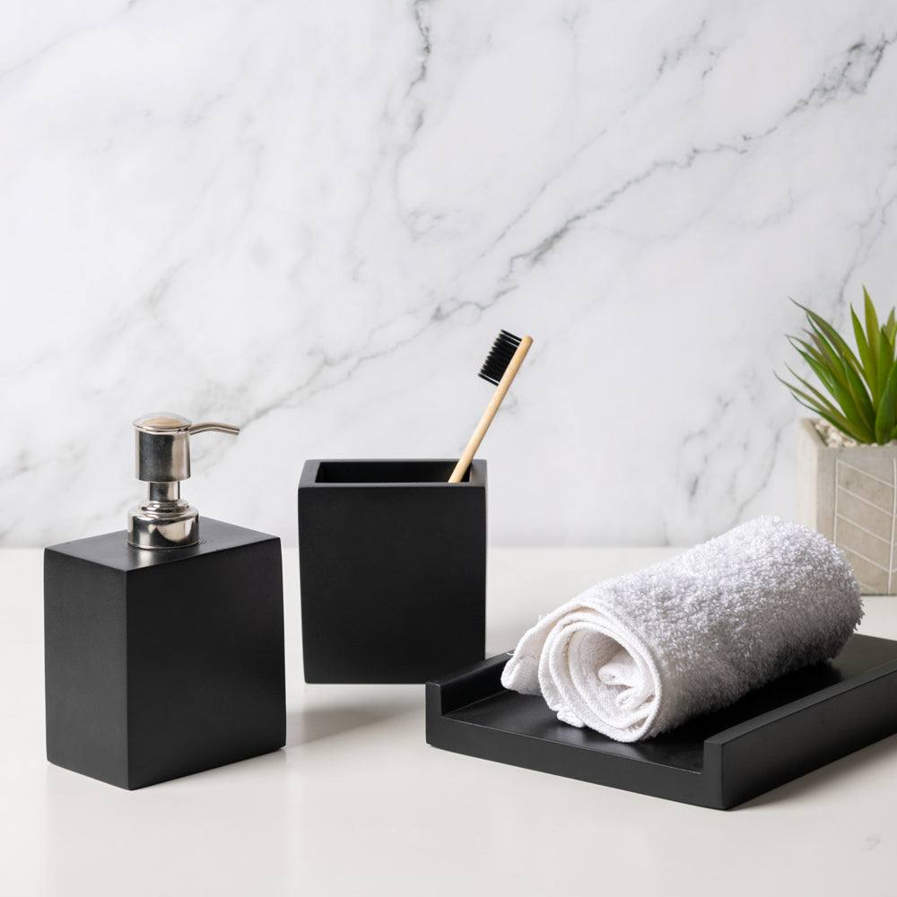 ESQ Living Baston 3-piece Bathroom Set - Matte Black