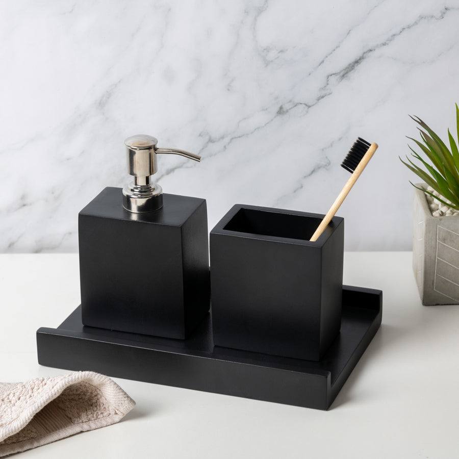 ESQ Living Baston 3-piece Bathroom Set - Matte Black