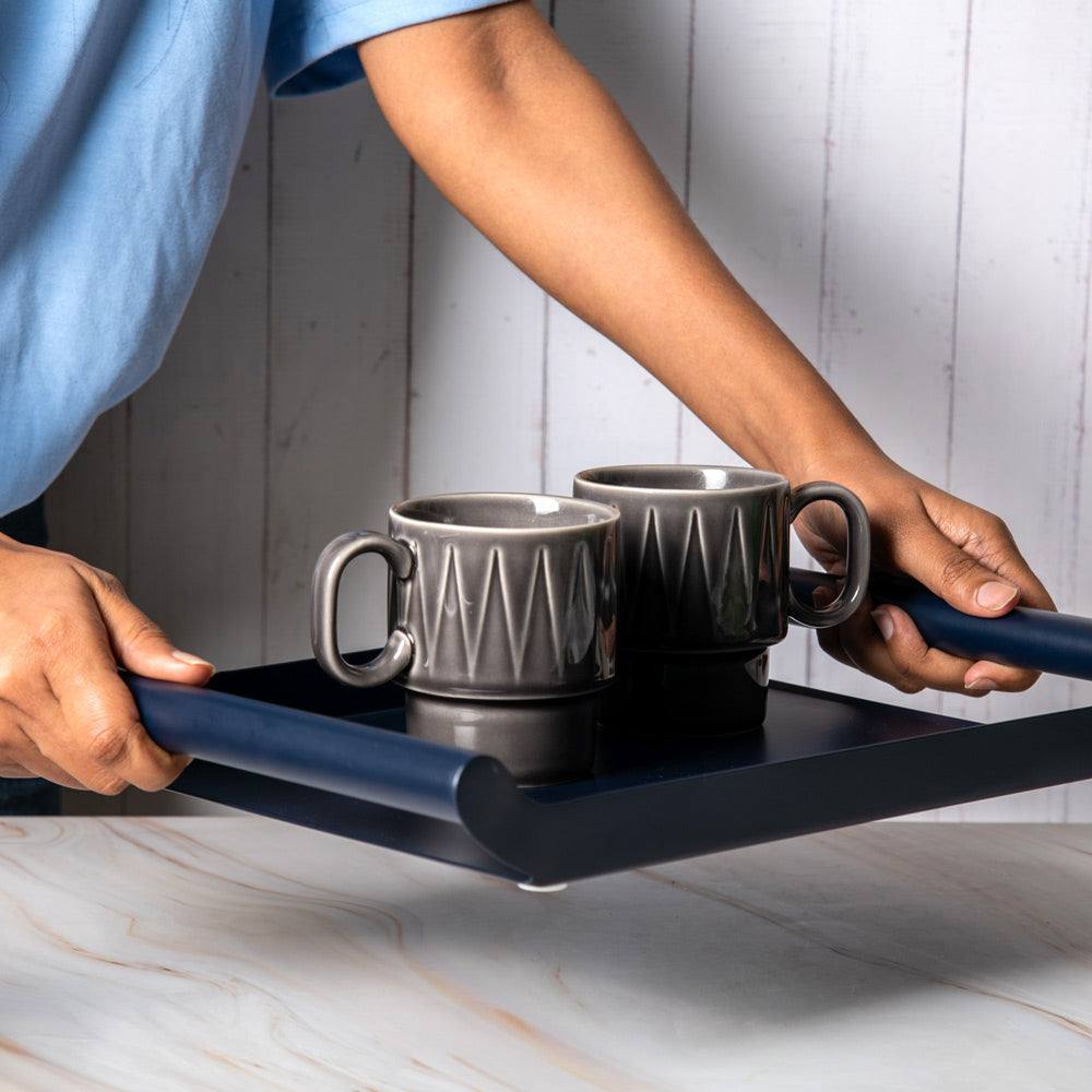 ESQ Living Bode Serving Tray Small - Ink Blue