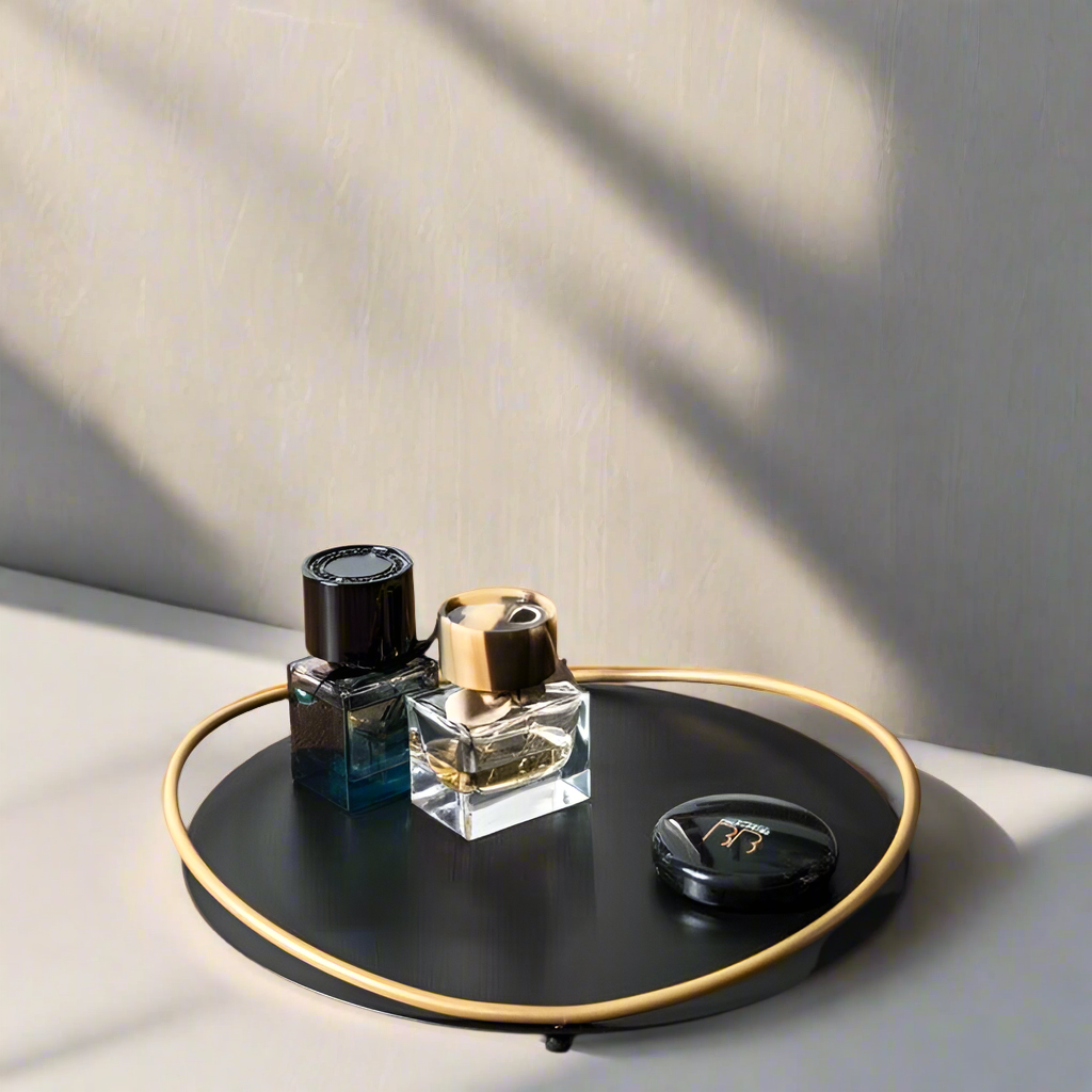 Cadence Vanity Tray - Black Gold