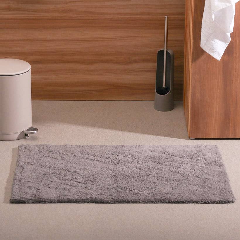 ESQ Living Chelsea Striped Reversible Tufted Bathmat - Grey