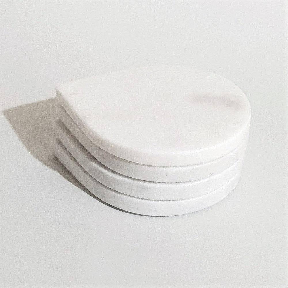 ESQ Living Drop Marble Coasters, Set of 4