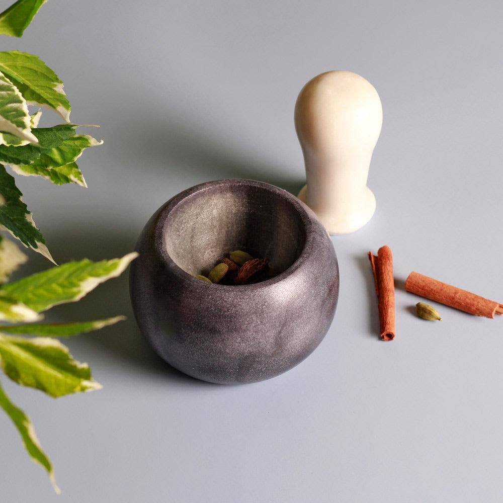 ESQ Living Duo Marble Mortar and Pestle Set