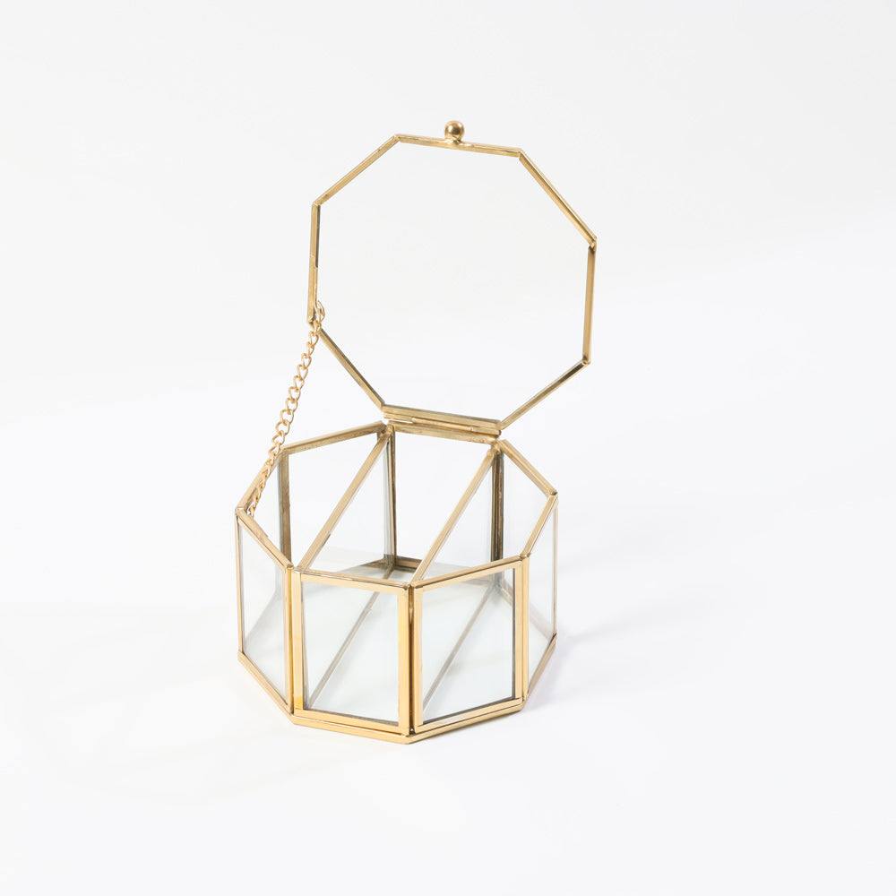 ESQ Living Elle Octagonal Jewellery Box Small - Gold