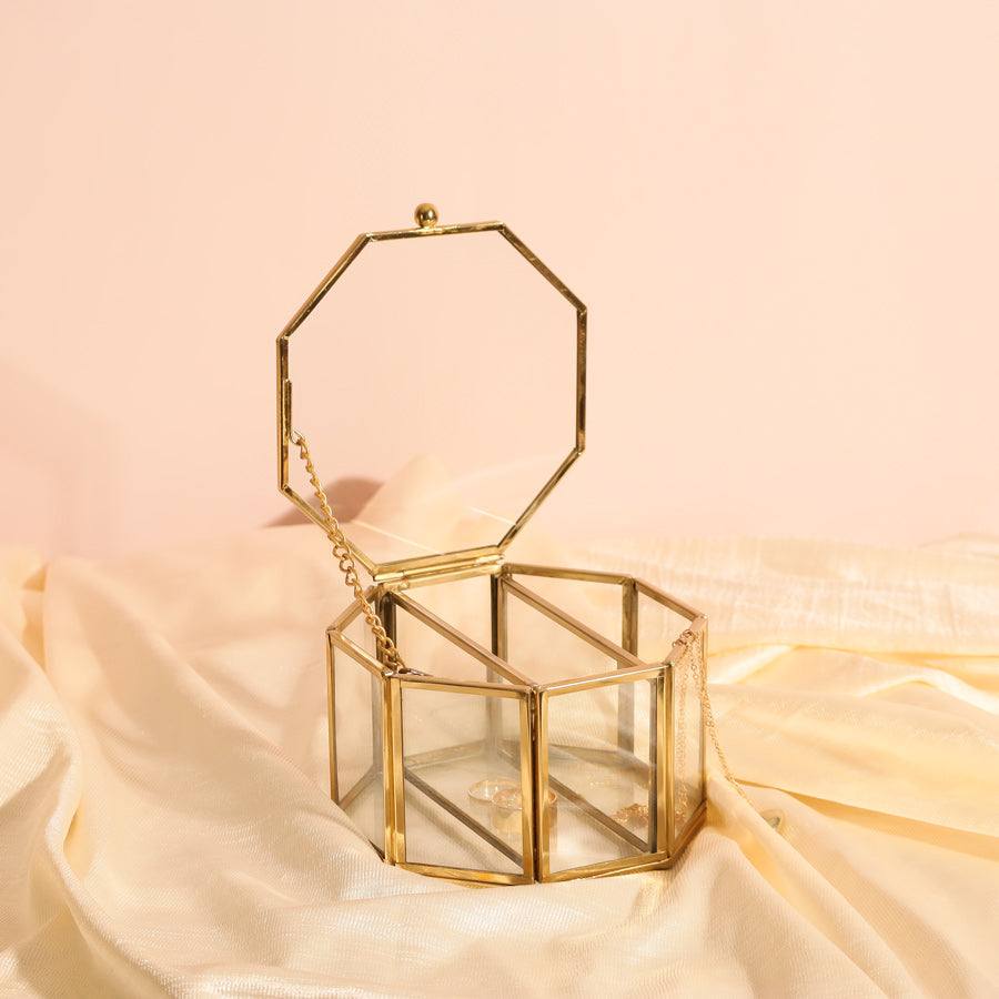 ESQ Living Elle Octagonal Jewellery Box Small - Gold