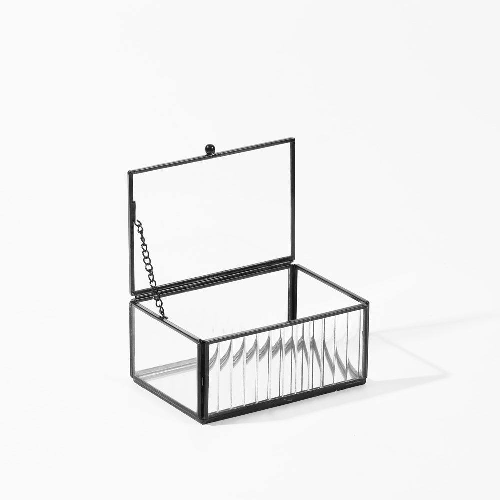 ESQ Living Eva Glass Jewellery Box Medium - Black