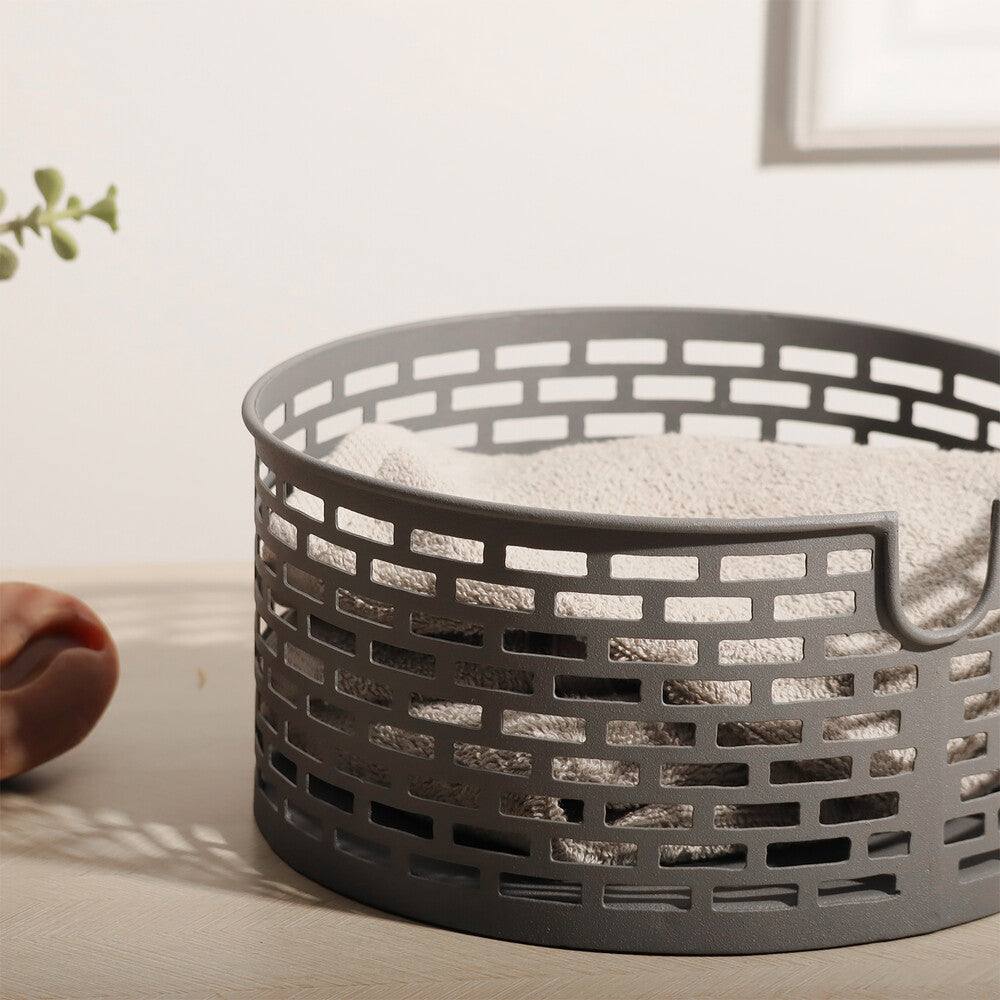 ESQ Living Lana Metal Basket Small - Grey