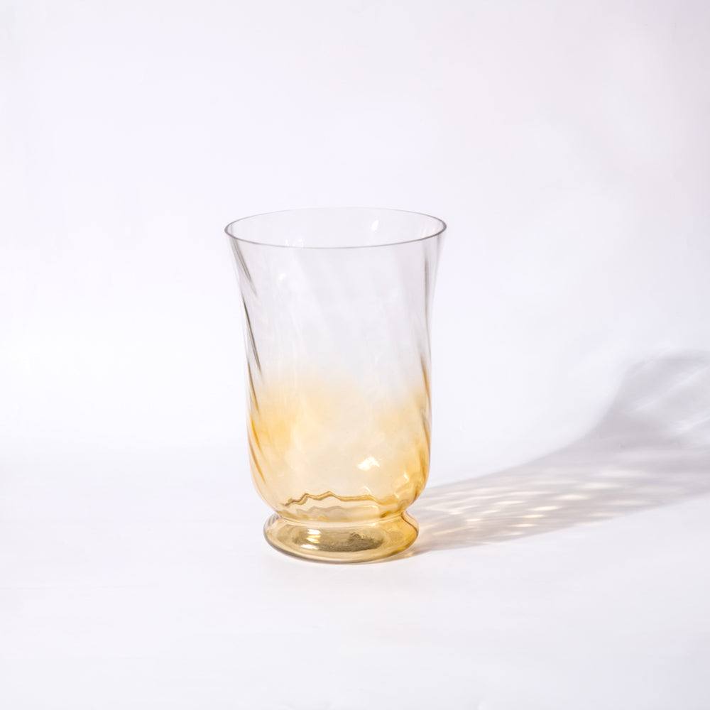 ESQ Living Leana Glass Hurricane Medium - Amber