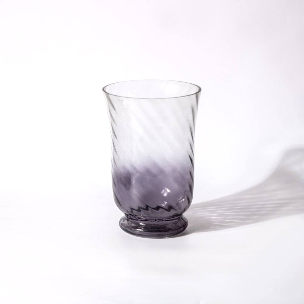 ESQ Living Leana Glass Hurricane Medium - Grey