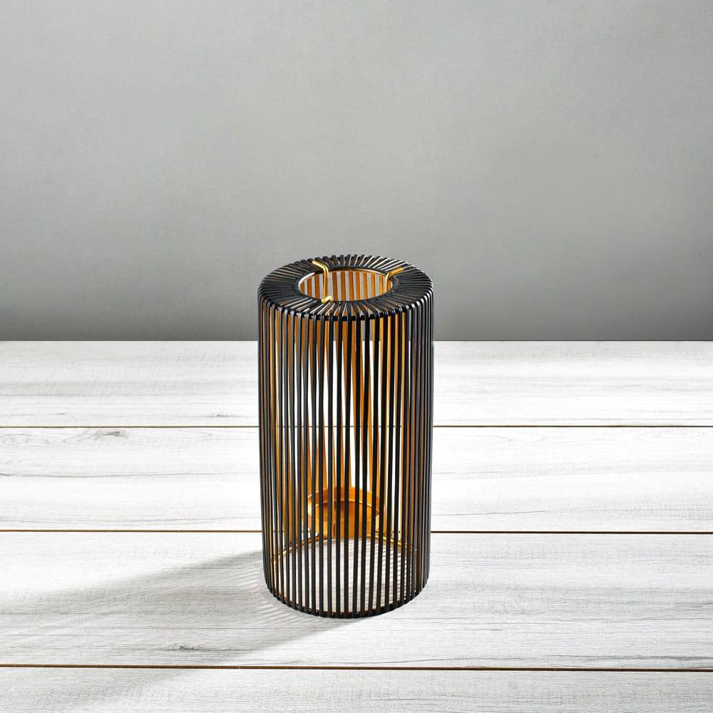 ESQ Living Lines Tealight Holder Medium - Black Gold