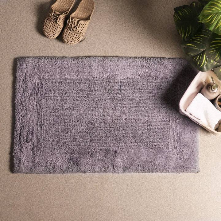 ESQ Living Lynn Reversible Handloom Bathmat - Grey