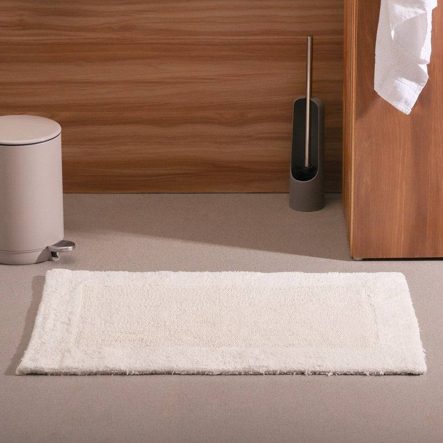 ESQ Living Lynn Reversible Handloom Bathmat - Ivory