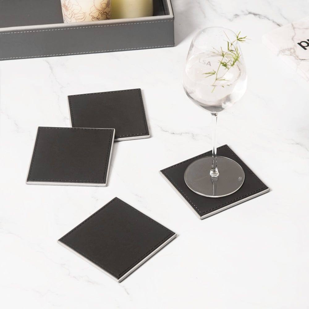 ESQ Living Menlo Coasters, Set of 6 - Black