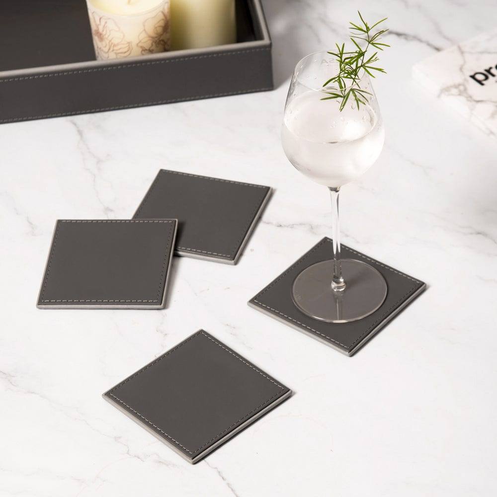 ESQ Living Menlo Coasters, Set of 6 - Grey